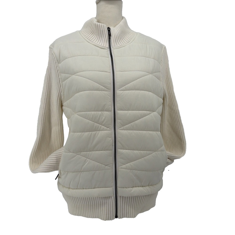 Liverpool Los Angeles White Puffer Jacket woman SZ M